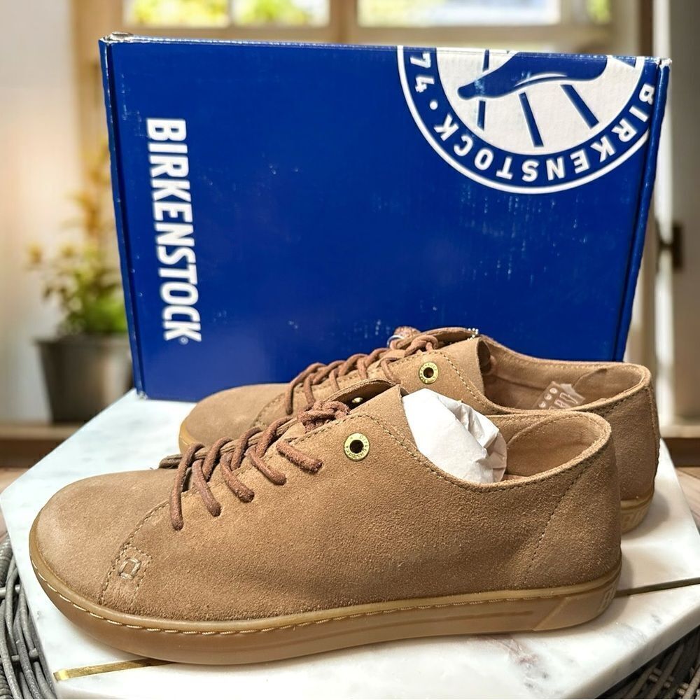 BIRKENSTOCK Arran Leather Lace Up Sneaker Shoes Sand Size 36 - Picture 3 of 14